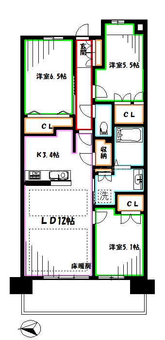 プラウドシティ吉祥寺  間取り