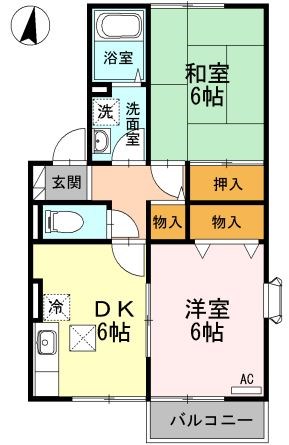 サイプレスタウンB棟 間取り