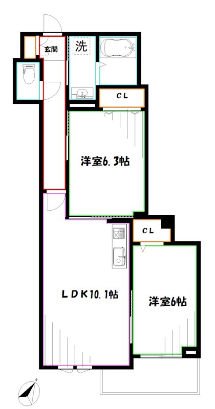 パークヒル五丁山 間取り