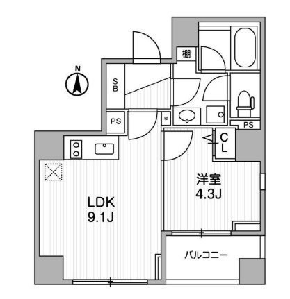 Lighthouse西新宿 間取り