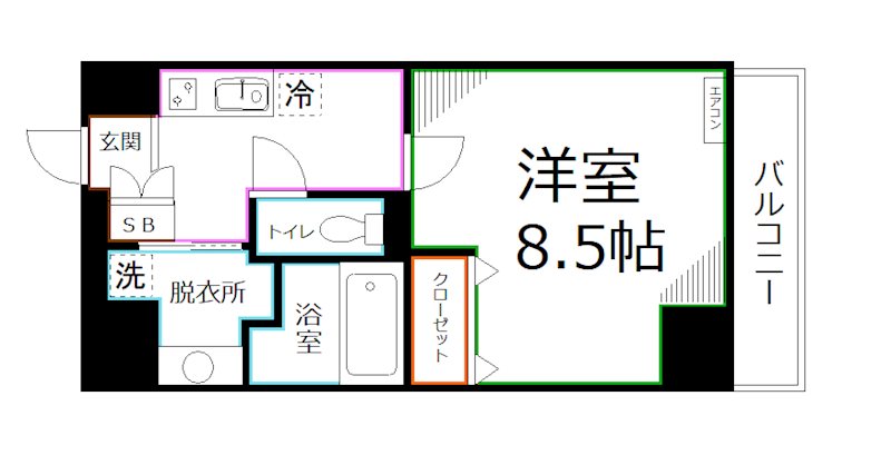 レジディア国立Ⅱ 間取り