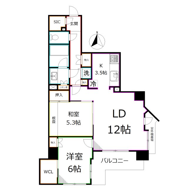ガーデンズ国立 間取り