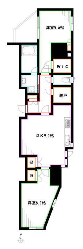 KDXレジデンス三鷹 間取り図