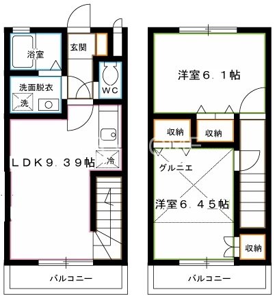 アティック・Ｎ　　   間取り図