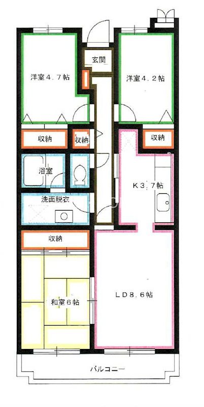 メゾンメルベーユ三鷹 間取り図
