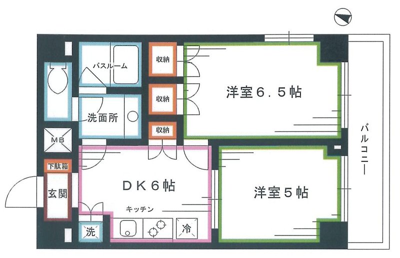 ルーブル中野沼袋弐番館  間取り