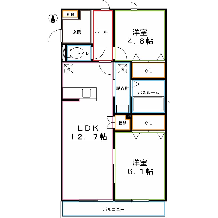 エルメゾン学園東 間取り