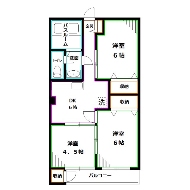 上水ハイツ 間取り