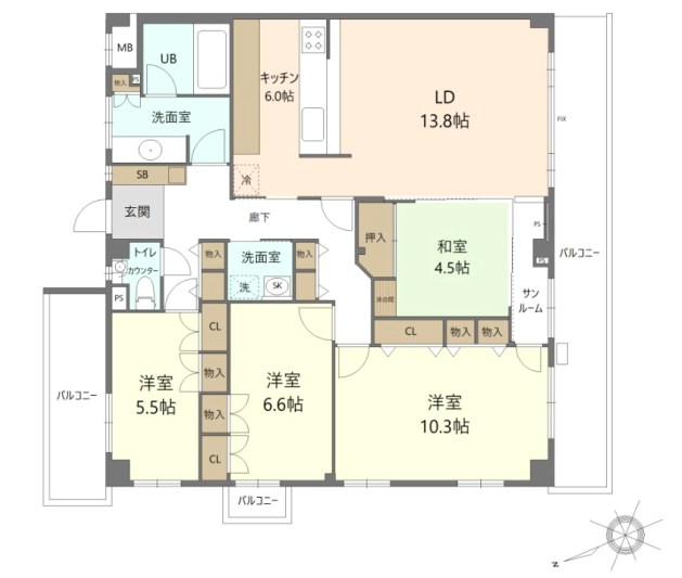 アトリウム白鷺 間取り