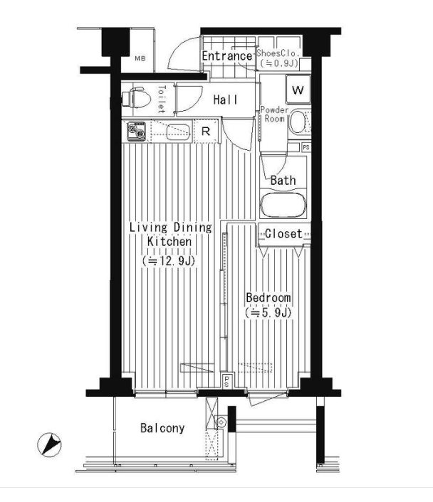 PRIME URBAN 東中野 COURT 間取り
