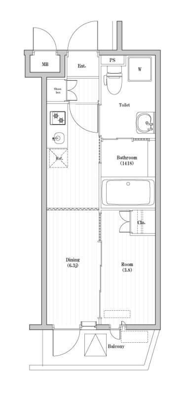 ハーモニーレジデンス中野坂上 間取り