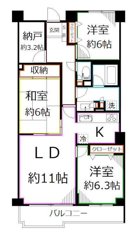 T's garden府中 間取り