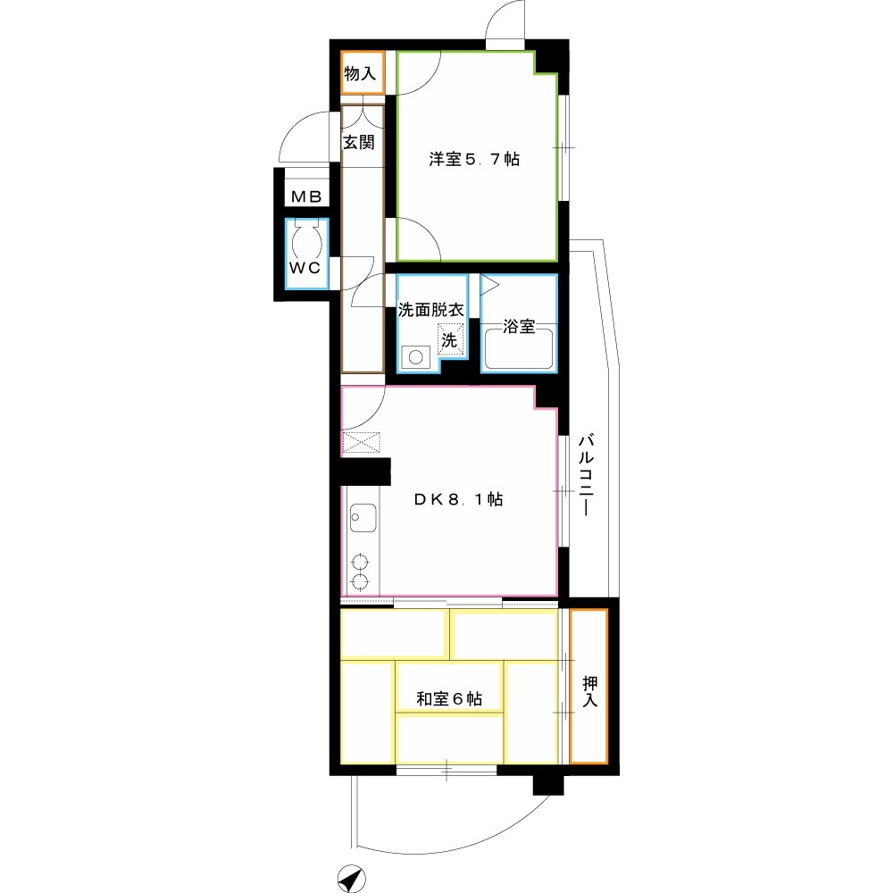レジデンス武蔵野 　 間取り