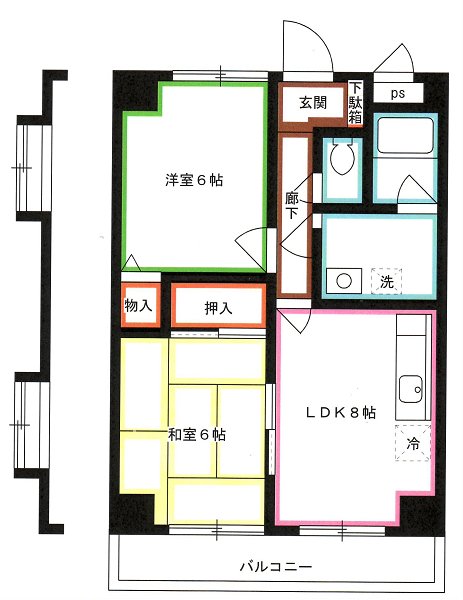 エクリーンミタカⅠ 間取り