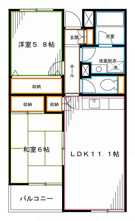 中野坂上ウィング  間取り図