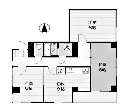 国分寺シティハイツ〔定借〕 間取り