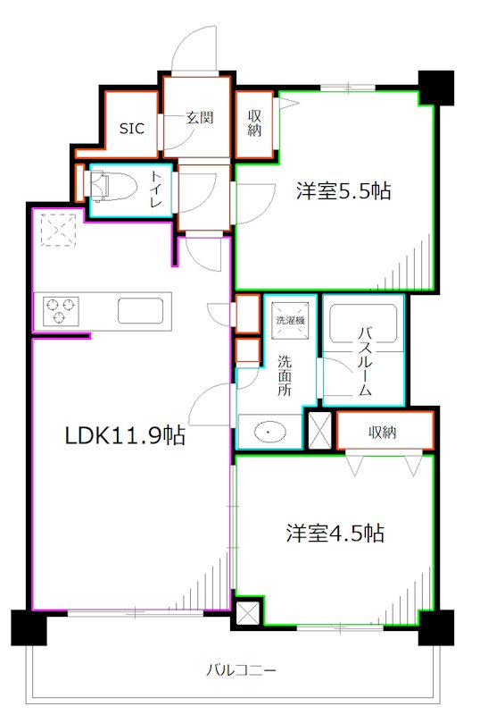 エミリブ鷺ノ宮 間取り