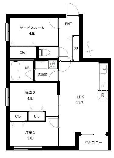 COEUR　BLANC西荻窪  間取り