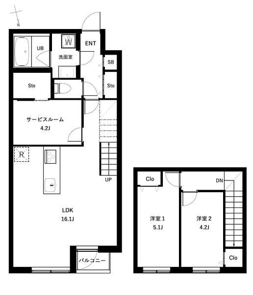 COEUR　BLANC西荻窪 間取り