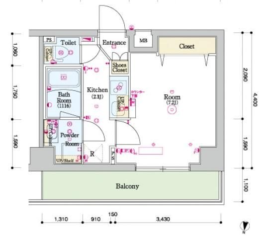 スカイコートグレース新宿中落合 間取り