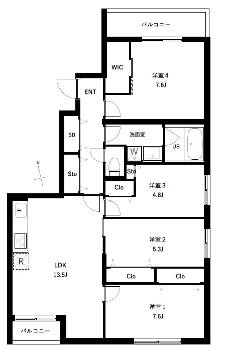 ＣＯＥＵＲ　ＢＬＡＮＣ西荻窪  間取り