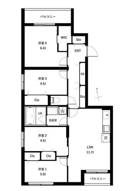 ＣＯＥＵＲ　ＢＬＡＮＣ西荻窪  間取り