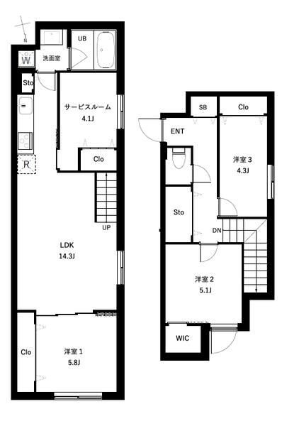 COEUR　BLANC西荻窪  間取り