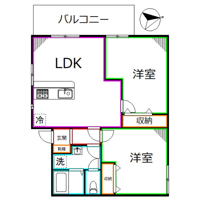 グランドハイツ西国立 間取り