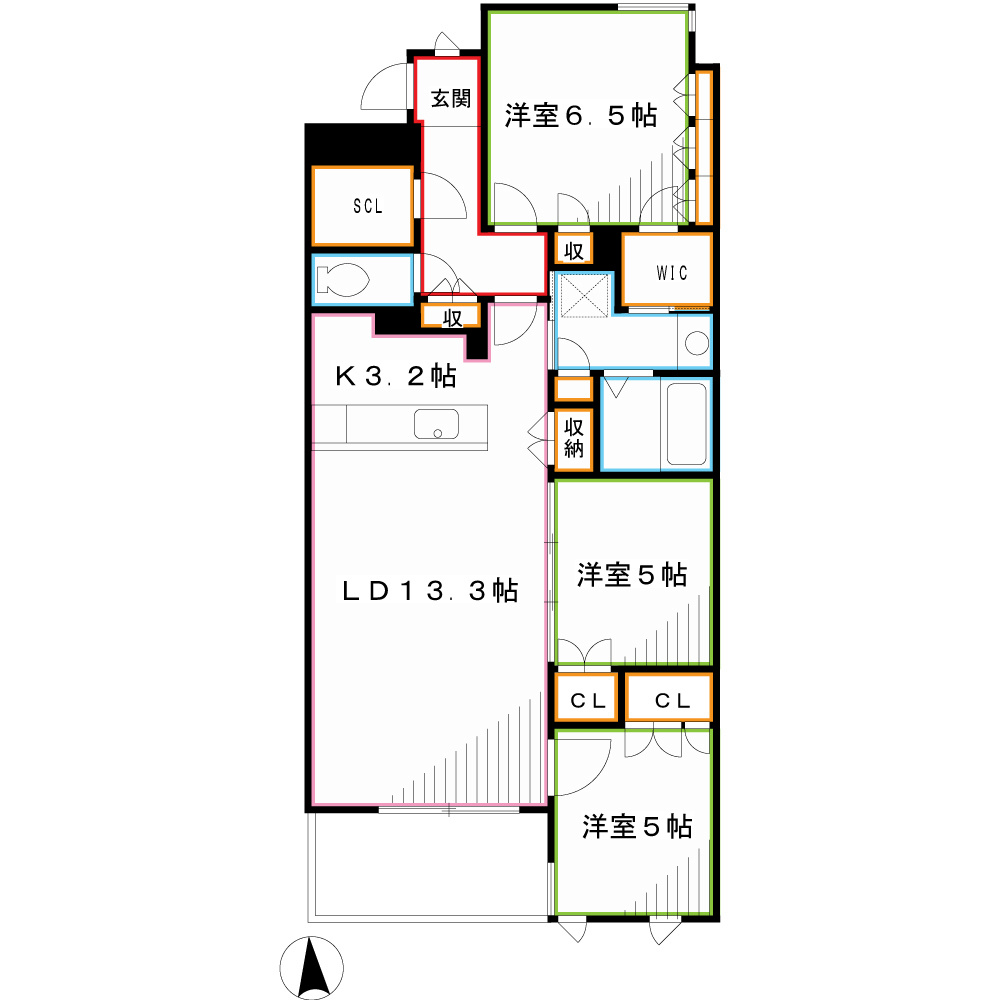 クリオ東小金井パークフロント 間取り
