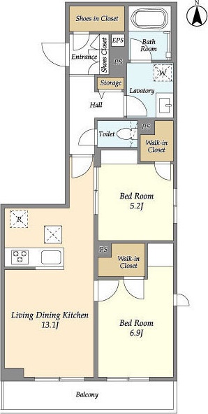 Ｌ&amp;rsquo;ｓｒｅｓｉｄｅｎｃｅ東中野 間取り図