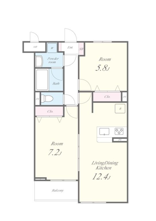 LUCIE TSⅠ(ルシエティエスワン) 間取り