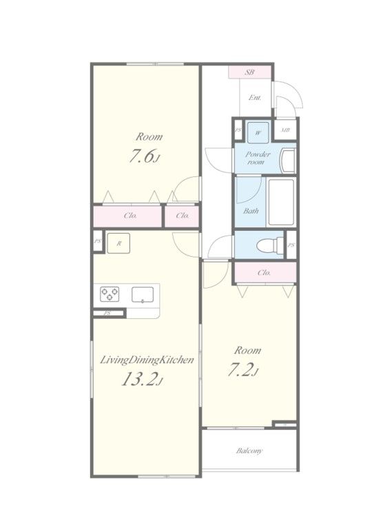 LUCIE TSⅠ(ルシエティエスワン) 間取り