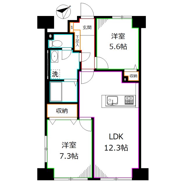 ロイヤルキャステージ恋ヶ窪 間取り