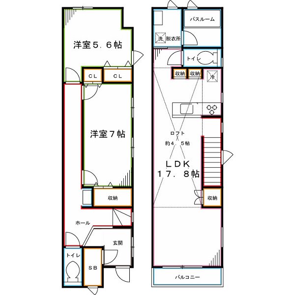 国立テラスハウス 間取り