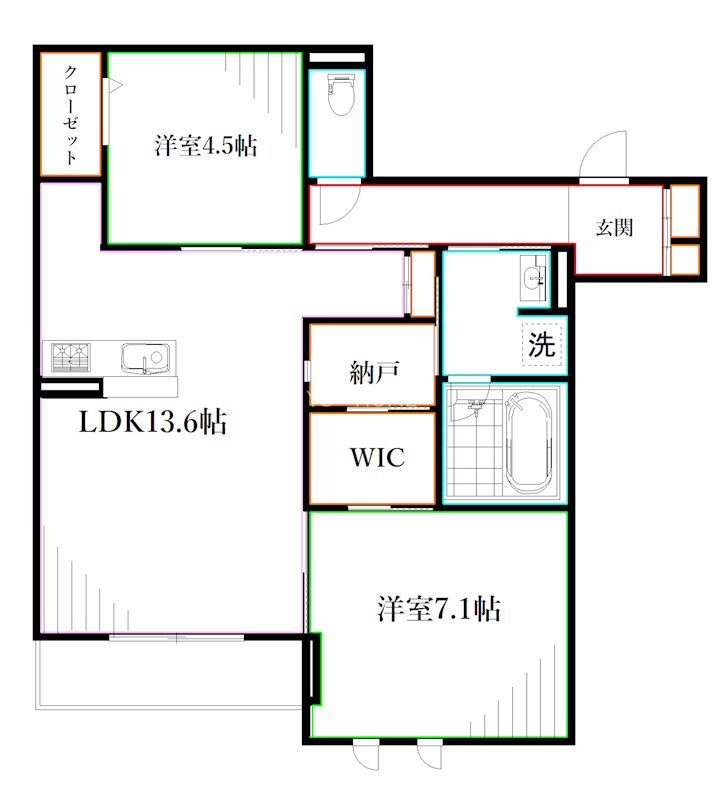 仮称　D-comodo小金井貫井北町 間取り