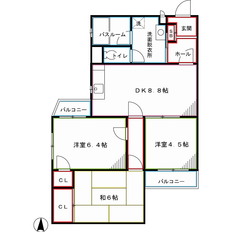 オーロラマンション 間取り