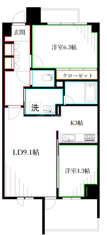 H-スクエア吉祥寺南町 間取り