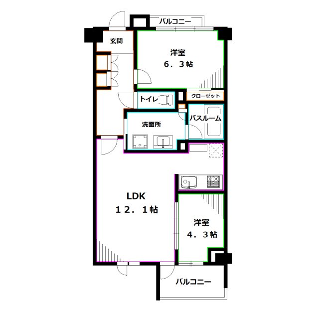 H-スクエア吉祥寺南町 間取り
