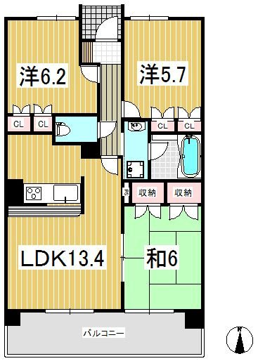 Ｎ．グランドゥール　 間取り