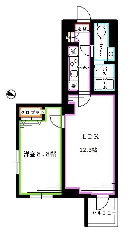 エスティメゾン中野富士見町  間取り