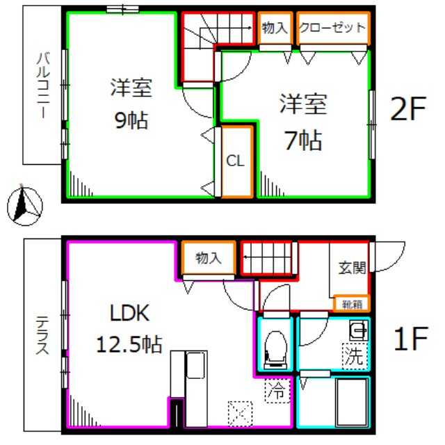 サンクレア Ⅴ&nbsp;Ⅴ 間取り