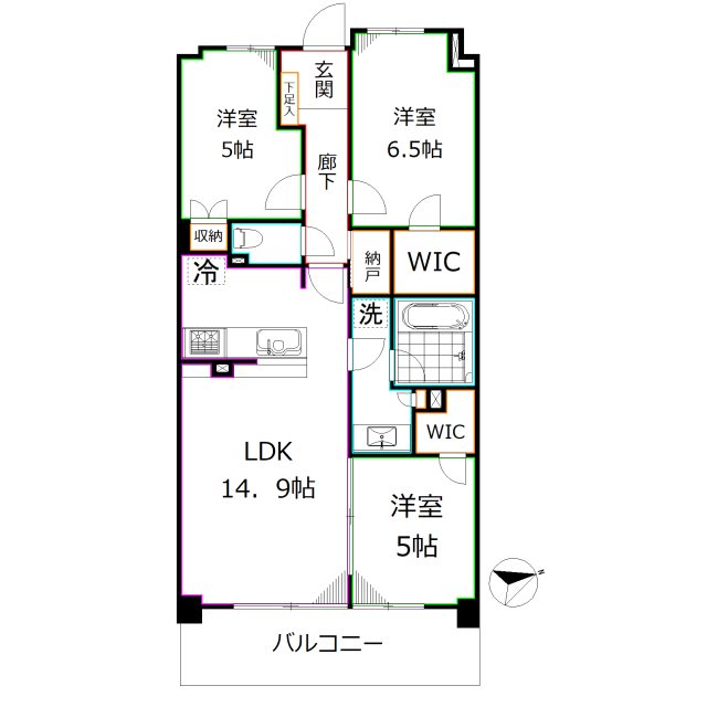 ザ・パークハウス花小金井ガーデン2街区 間取り