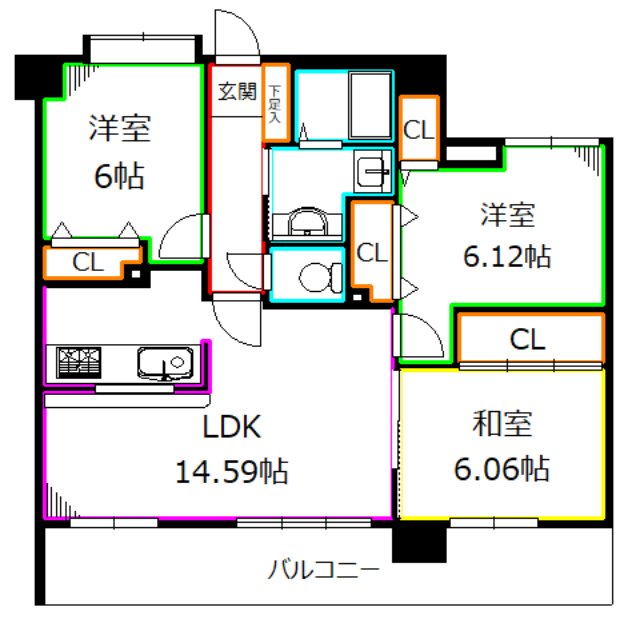 ラフィネ立川 間取り