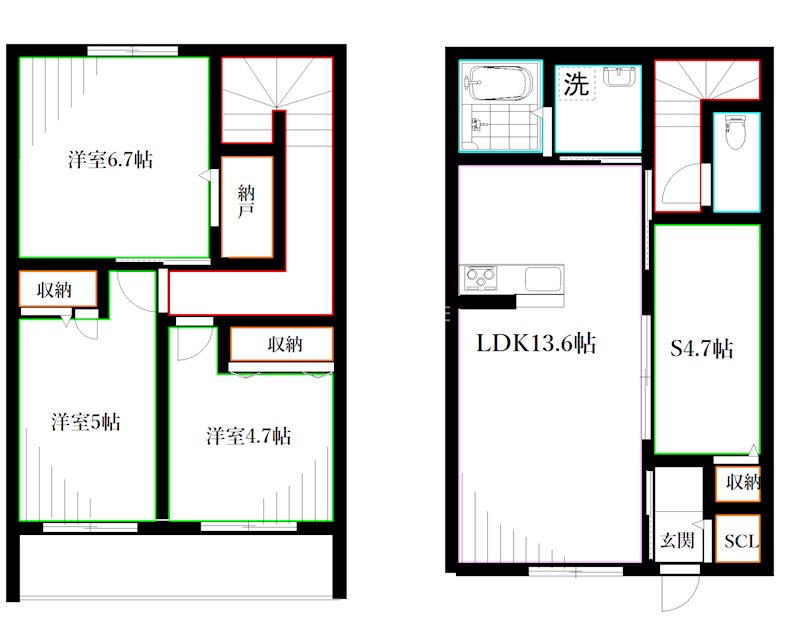 仮称　貫井南町１丁目賃貸住宅   間取り