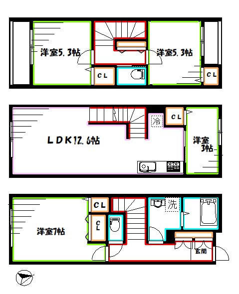 URBAN  PARK 三鷹 間取り