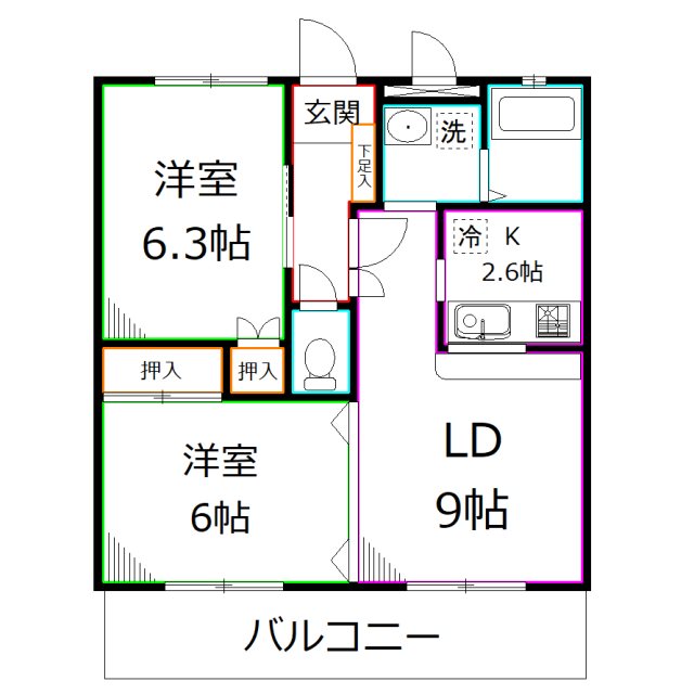 ベルフォーレガーデン国立 間取り