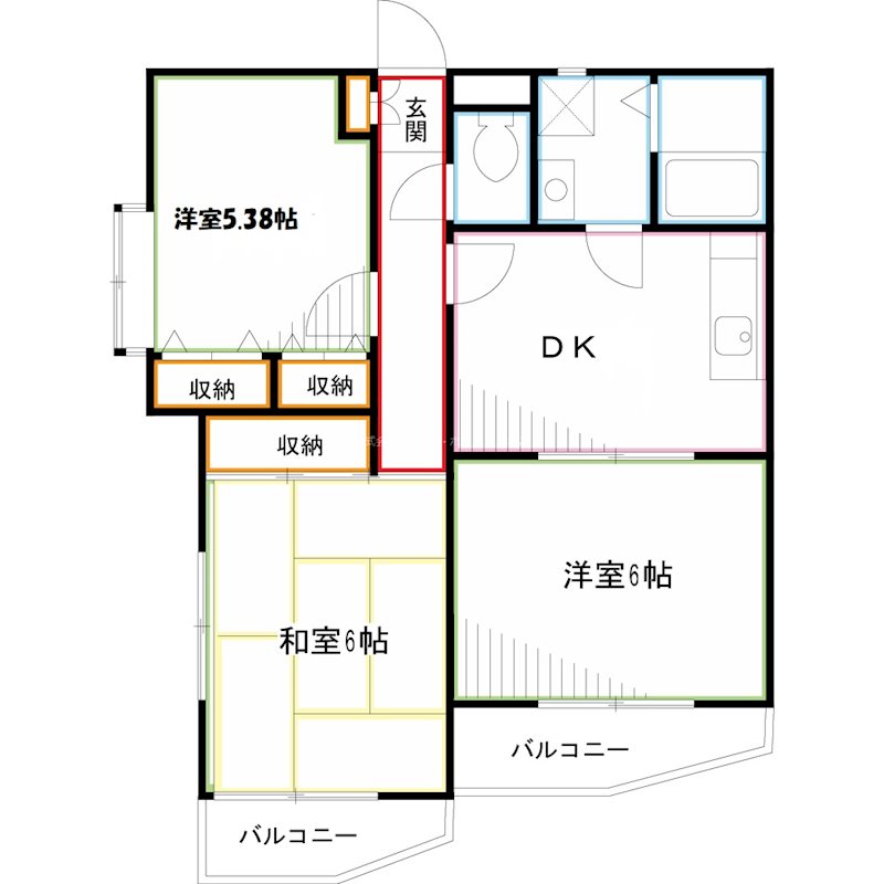 ビラ・ハクベリー 間取り