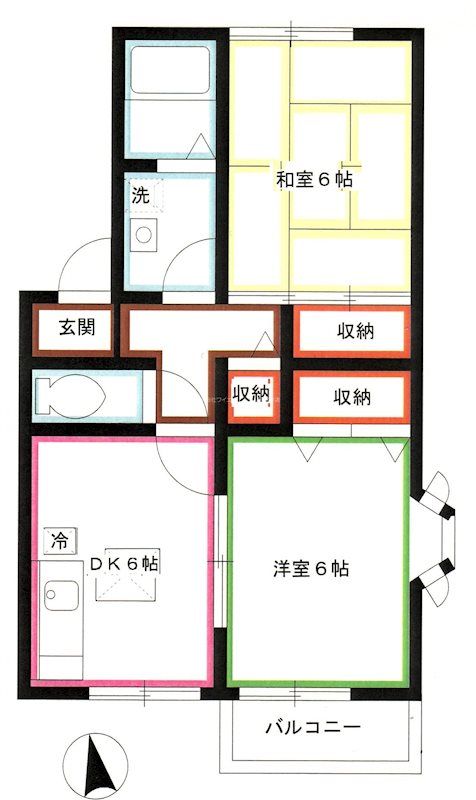 サイプレスタウンＢ棟 間取り
