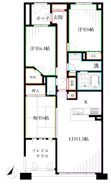 ダイアパレス　プロヴァンシア武蔵境  間取り