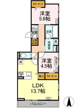 D-comodo小金井貫井北町 間取り